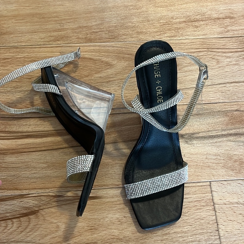 Chase & Chloe Sparkly Wedge Heels